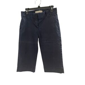 J.‎ Crew Women's Navy Blue Cropped Wide Leg Chino Pants